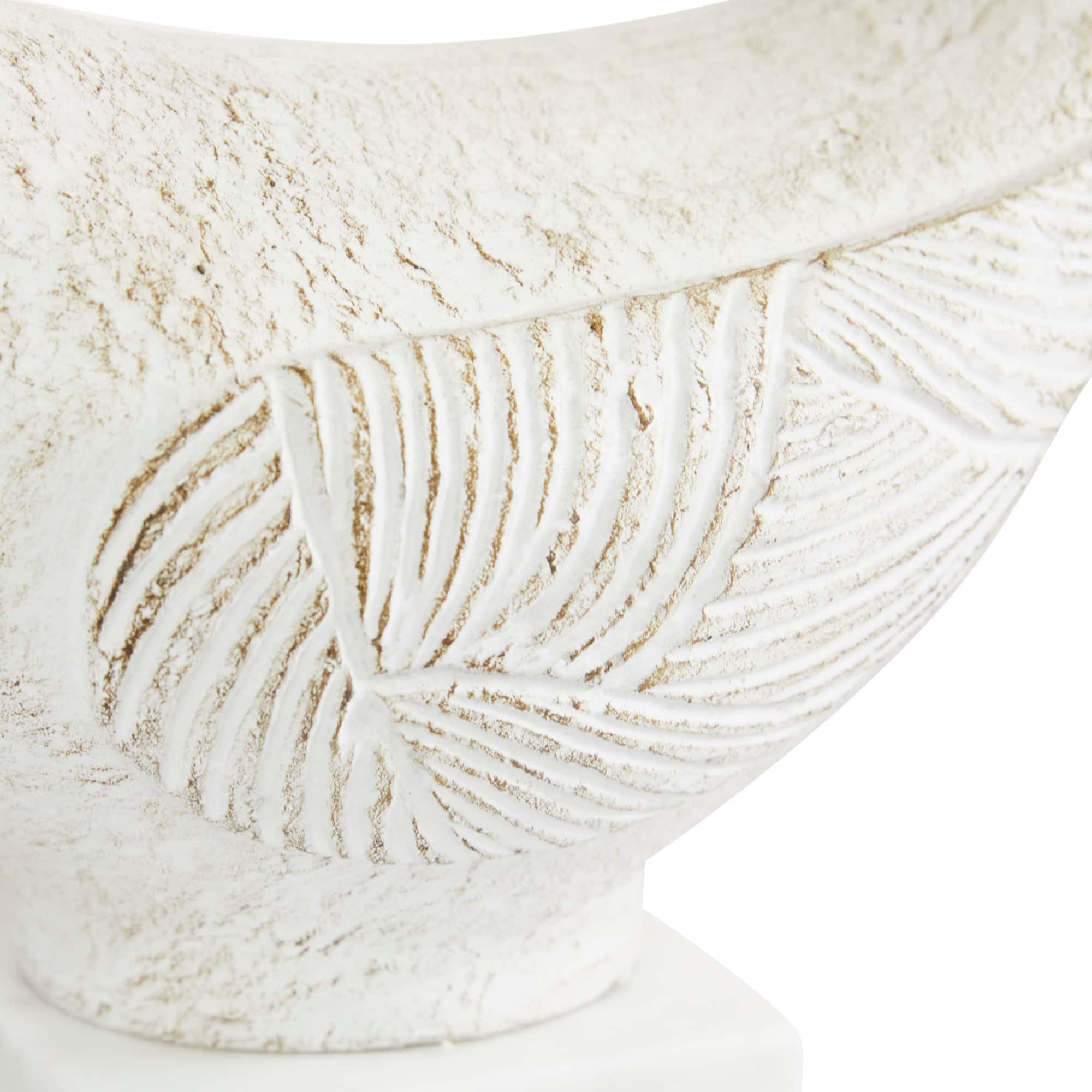 Set of 2 White Ceramic Coastal Bird Sculpture, 16.75", 18.25"